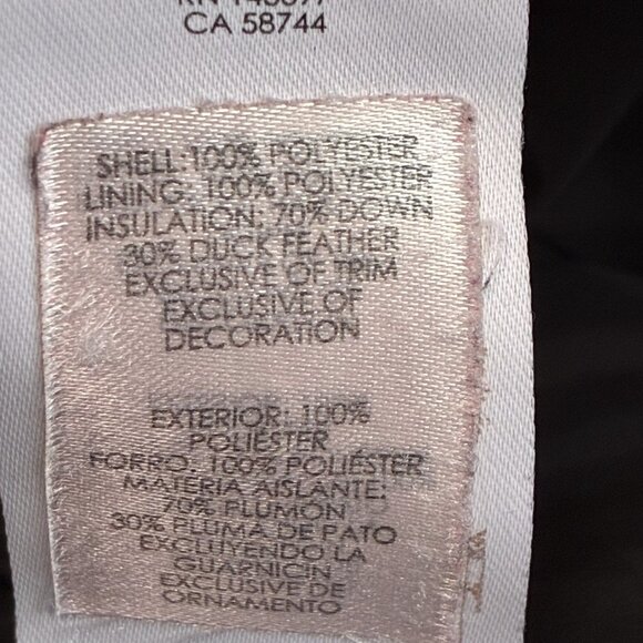 Spyder Prymo Down Filled Puffer Jacket Womens Large Black Zip Front Zip Pockets - Picture 7 of 12